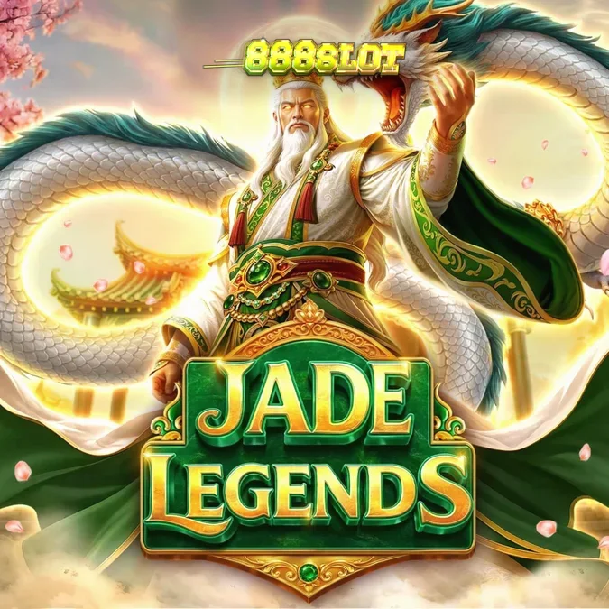 Tampilan visual slot Jade Legends dengan nuansa emas dan naga mitologi.