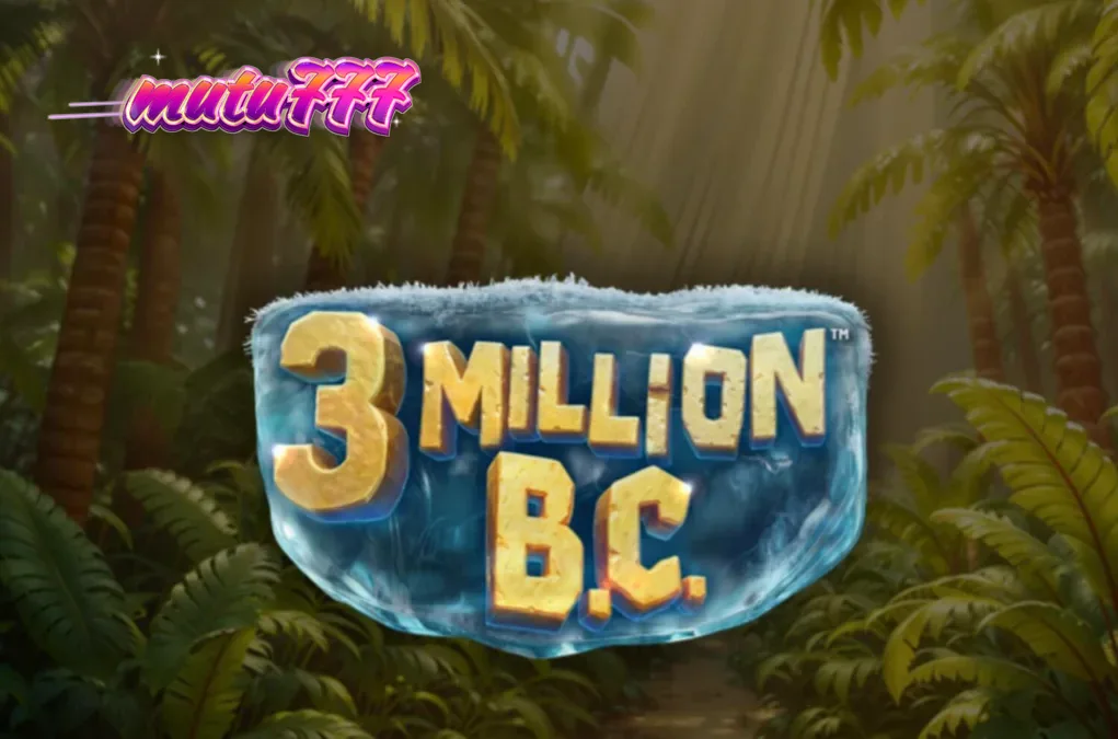Tampilan visual slot 3 Million B.C. dengan latar belakang gua prasejarah dan roda jackpot.